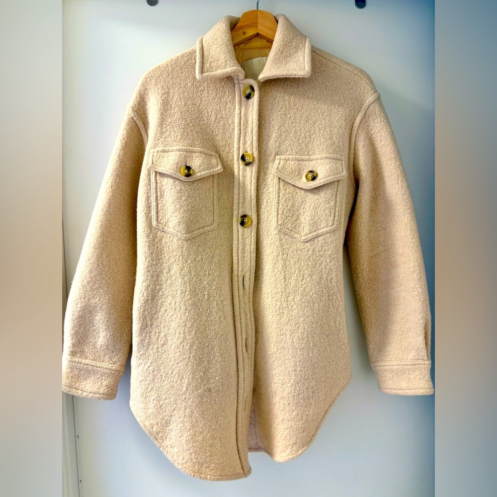 Wilfred Free Wool Ganna Shacket - Size S/M